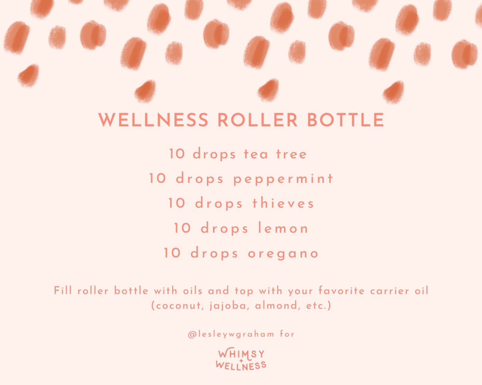 Wellness Roller Bottle Blend Lesley W Graham Young Living Crown Diamond Whimsy + Wellness