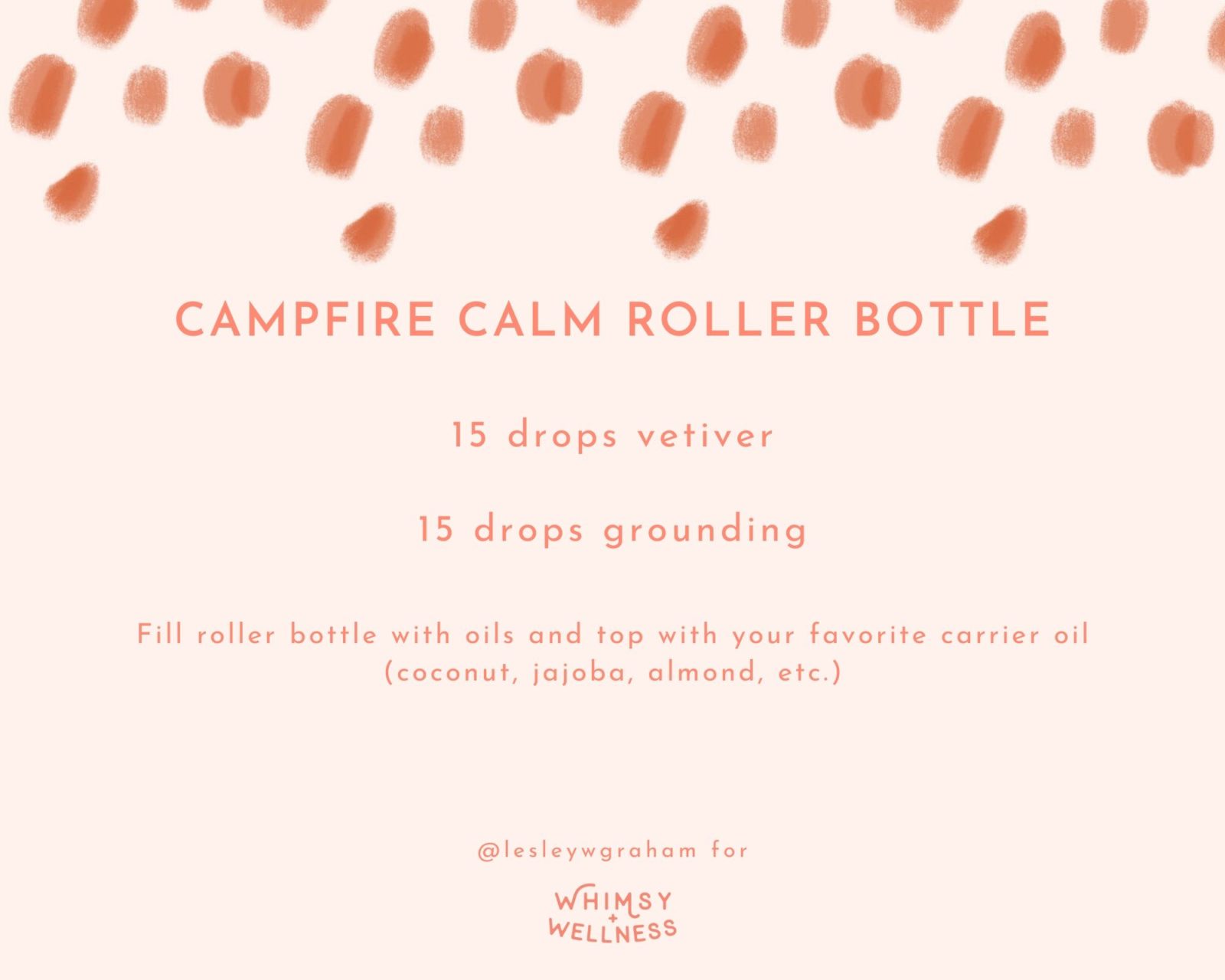 Campfire Roller Bottle Blend Lesley W Graham Young Living Crown Diamond Whimsy + Wellness