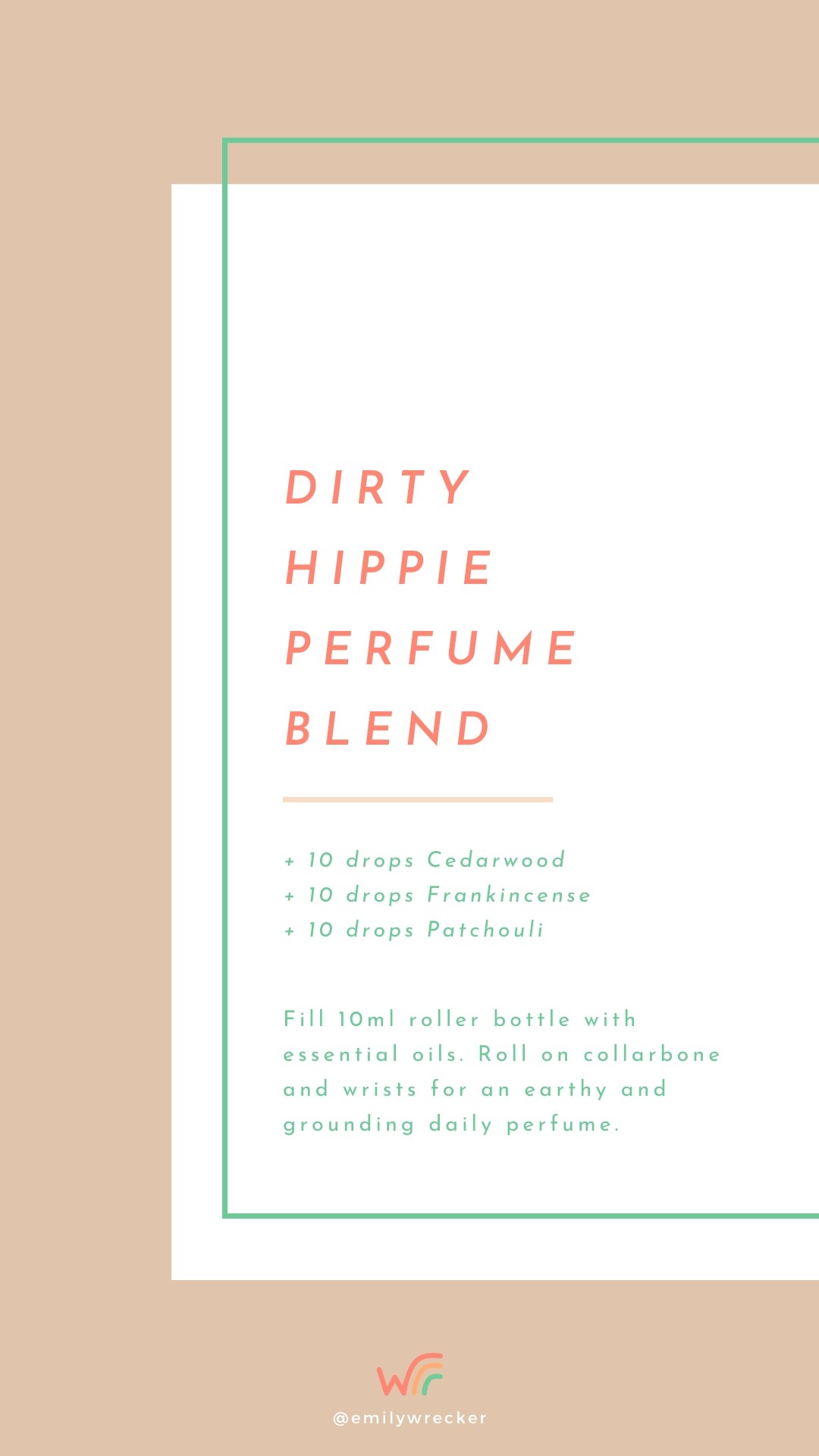 Dirty Hippe Perfume Essential Oil Blend For Crystal Roller Bottle Whimsy + Wellness