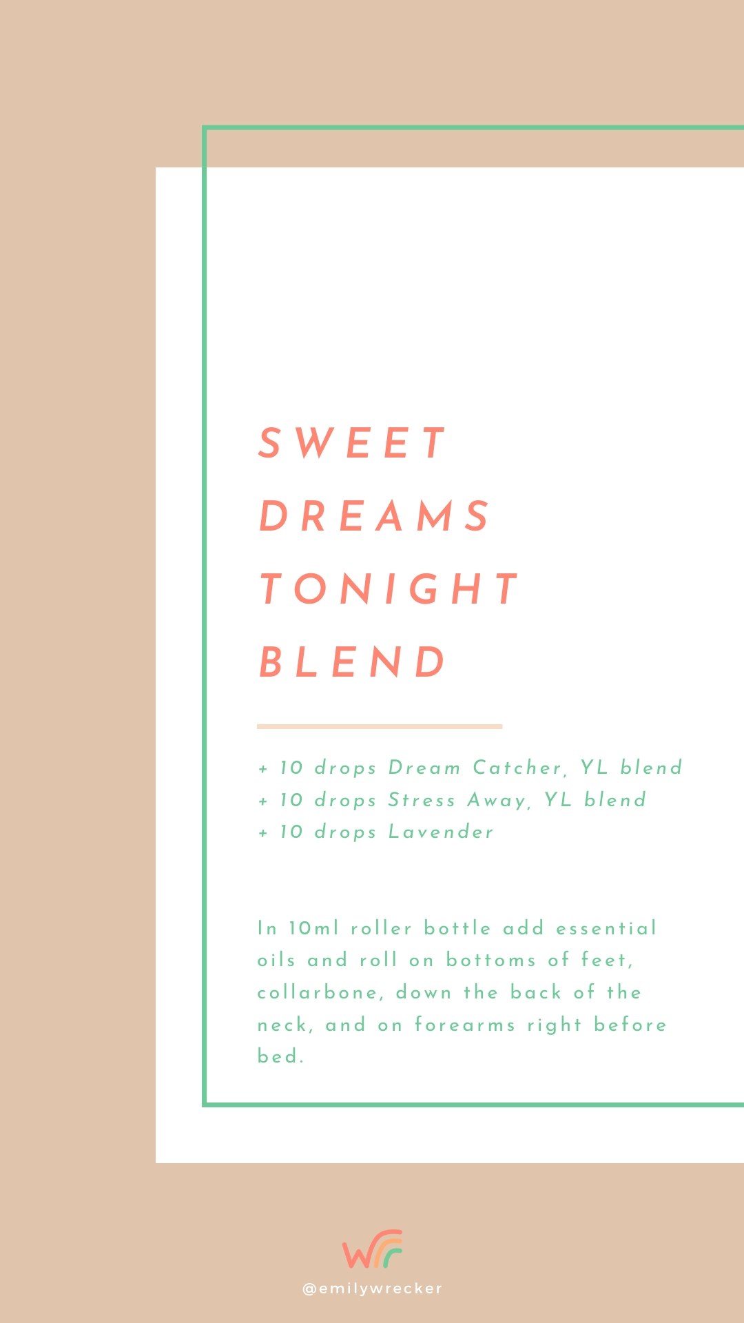 Sweet Dreams Essential Oil Blend For Crystal Roller Bottle Whimsy + Wellness