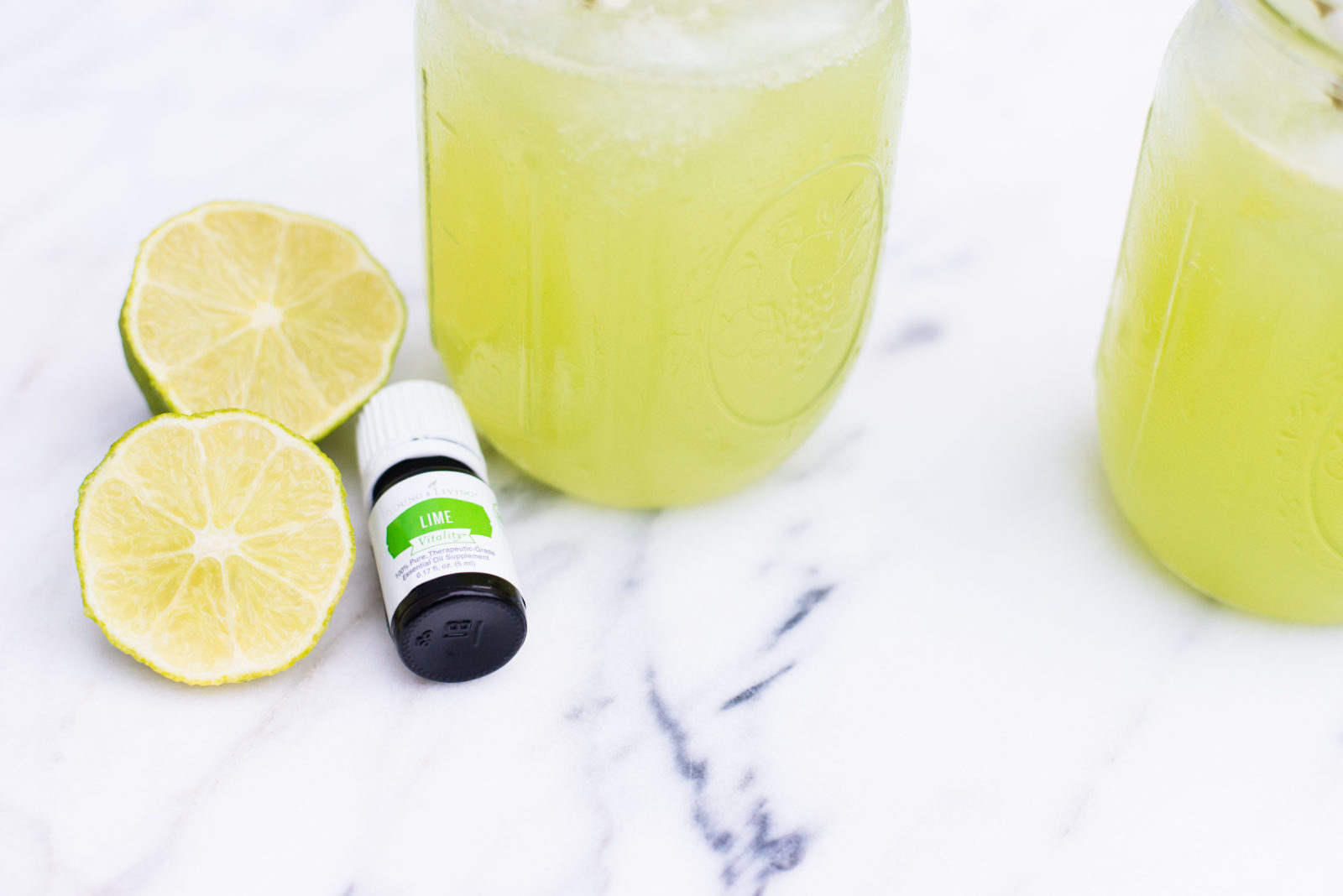 young living lime vitality essential oil for cucumber juice in mason jars whimsy and wellness