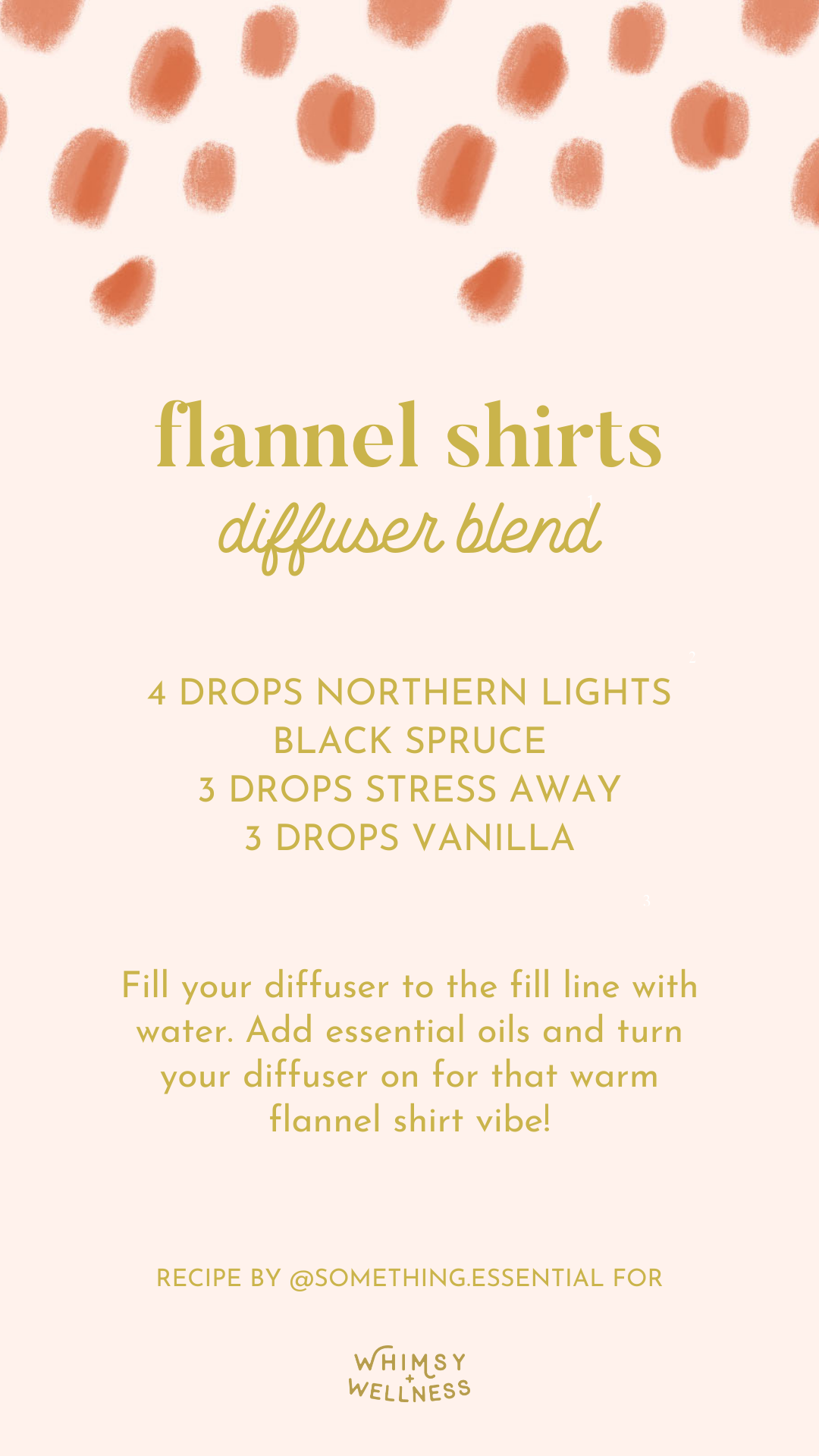 Aubrey Kinch shares her flannel shirts diffuser blend using Young Living essential oils and Whimsy + Wellness products