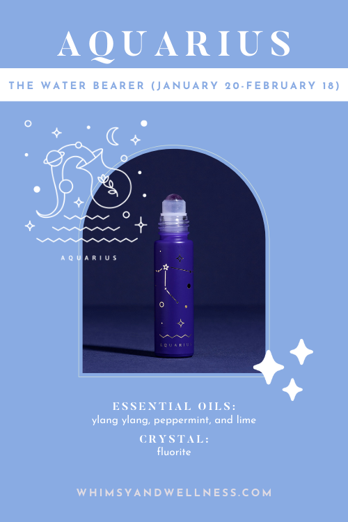 Aquarius zodiac essential oils and crystals