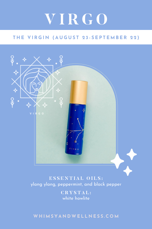 Virgo zodiac essential oils and crystals