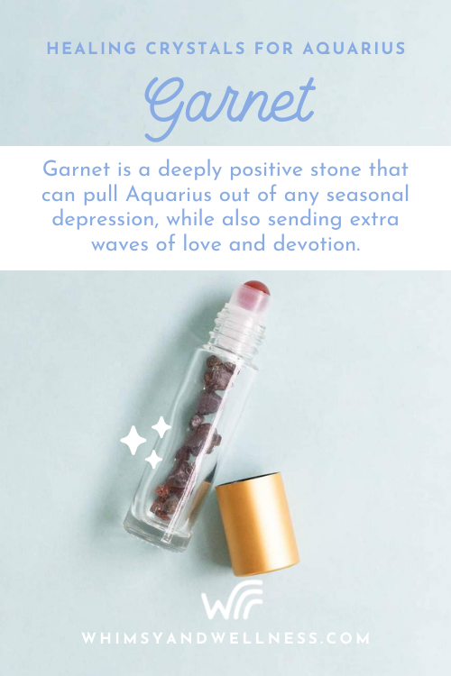 Garnet crystal for Aquarius